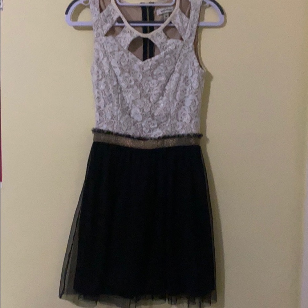 Black, white, & gold gorgeous homecoming dress!